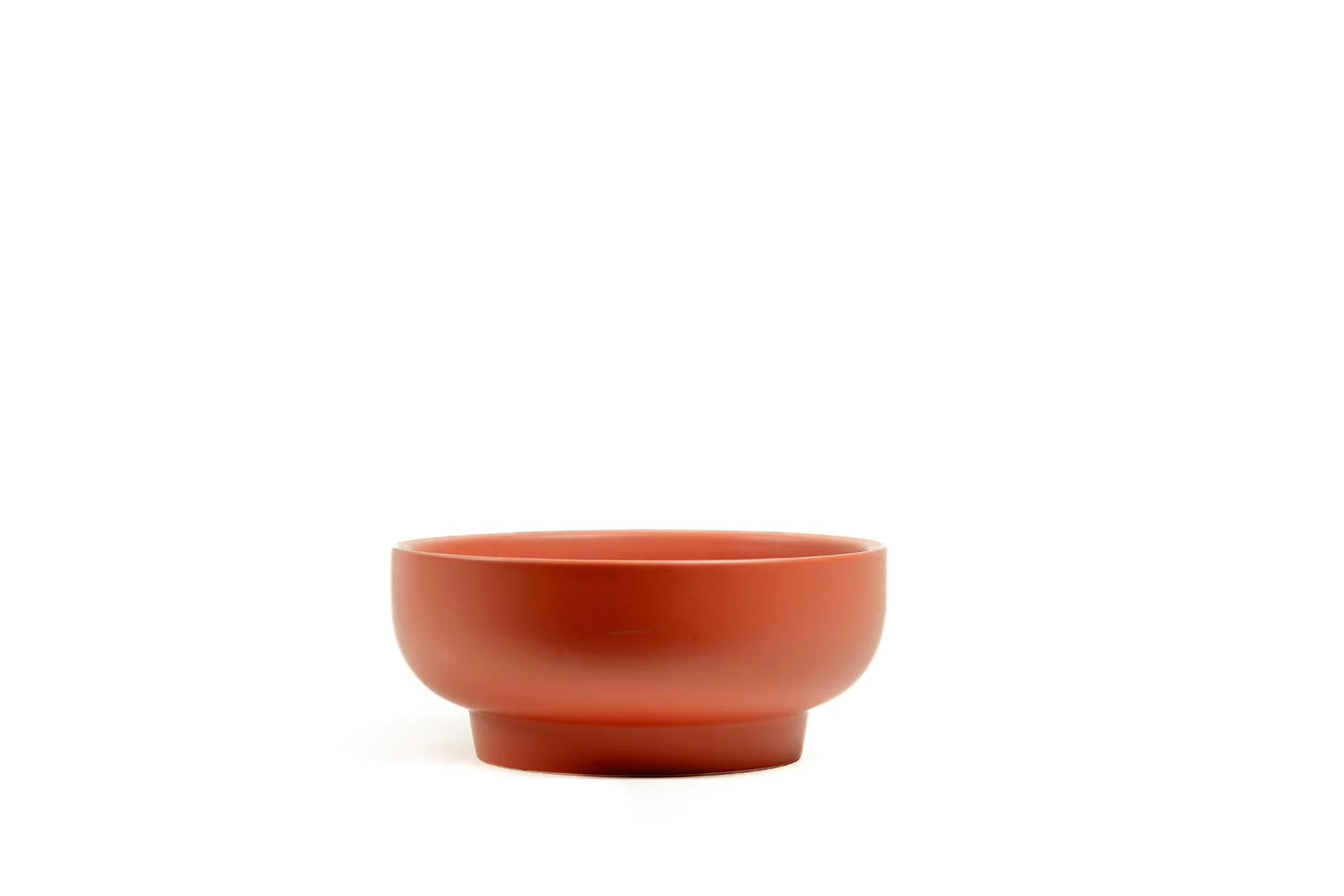 Round Terracotta "Mandi" Orange Pedestal Bowl Planter Pot for Plants and Home Decor - Rustike Home