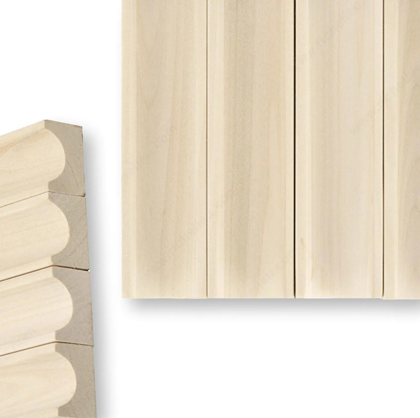 Recessed Tambour Solid Wood Wall Panel | Molding Trim Home Decor - Rustike Home