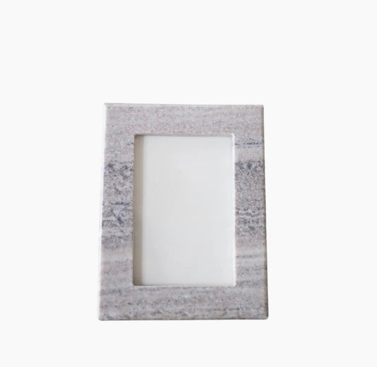 Hand Cut Beige Marble Photo Frame