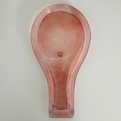 Kitchen Pink Glass Spoon Rest | Handmade Glass