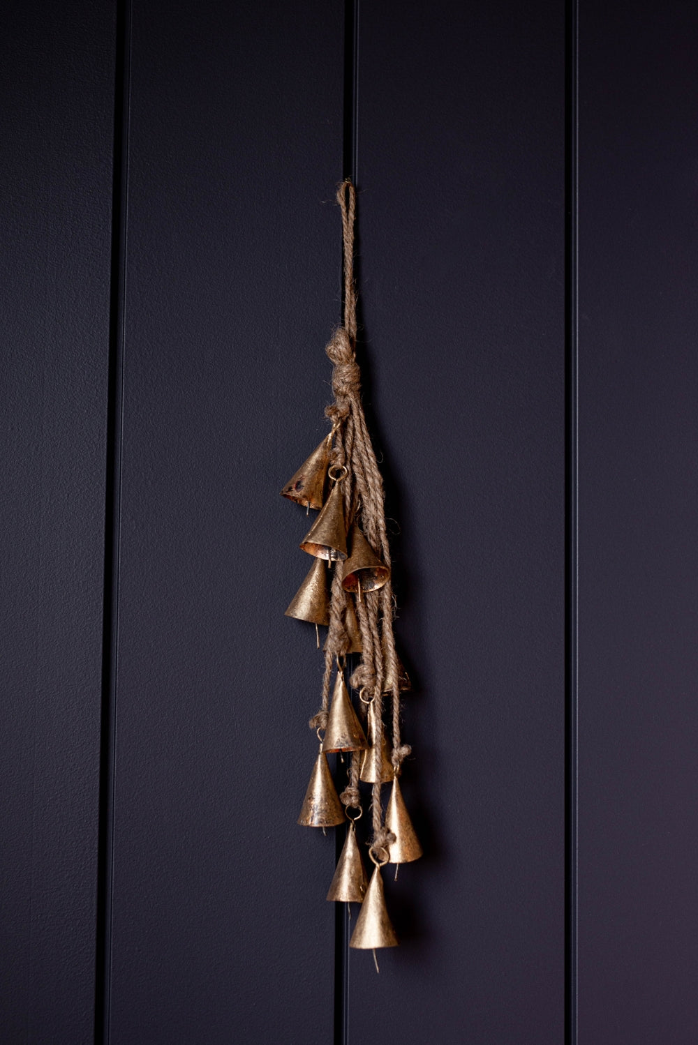 Bronze Layered Bell Rope Cone Cluster Holiday Decor - Rustike Home