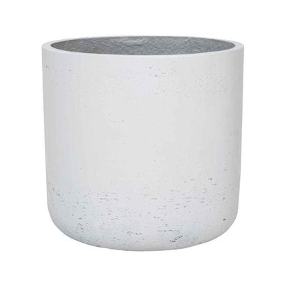 Round Rough White Planter Pot for Plants and Home Decor | Style 104 - Rustike Home