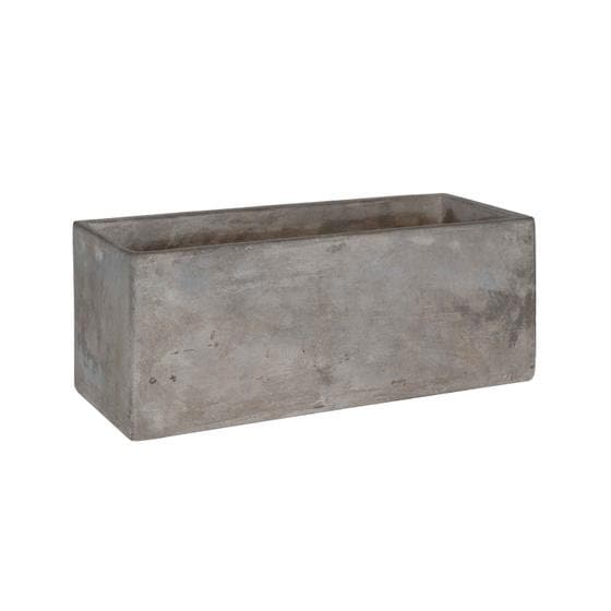 Round Rough Grey Rectangle 8.3" Cube Planter Pot for Plants and Home Decor | Style 108 - Rustike Home