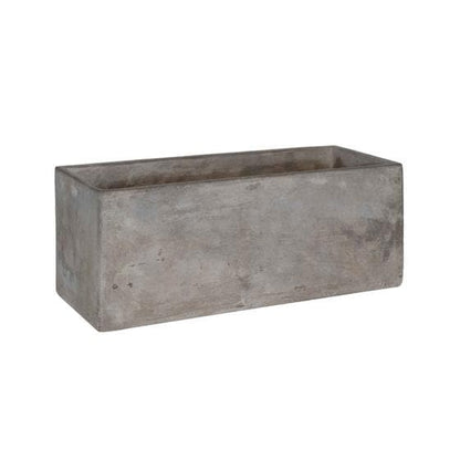 Round Rough Grey Rectangle 8.3" Cube Planter Pot for Plants and Home Decor | Style 108 - Rustike Home