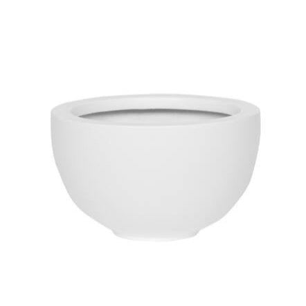 Round 4.72" H Rough White Bowl Planter Pot for Plants and Home Decor | Style 119 - Rustike Home