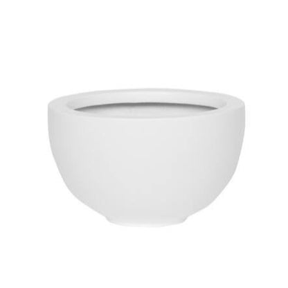 Round 4.72" H Rough White Bowl Planter Pot for Plants and Home Decor | Style 119 - Rustike Home