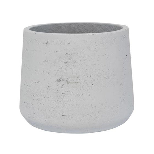 Round Rough White Washed Planter Pot for Plants and Home Decor | Style 105 - Rustike Home