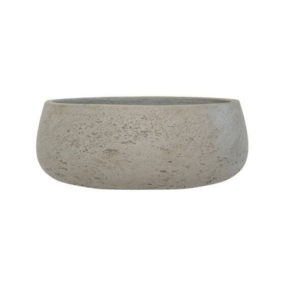 Round Rough 9.45" Grey Bowl Planter Pot for Plants and Home Decor | Style 116 - Rustike Home