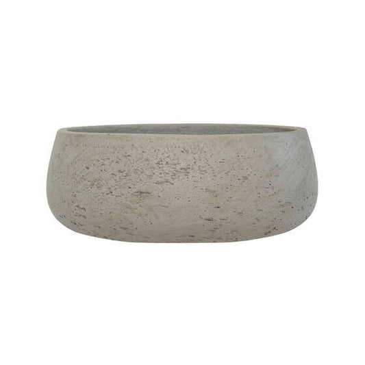 Round Rough 9.45" Grey Bowl Planter Pot for Plants and Home Decor | Style 116 - Rustike Home