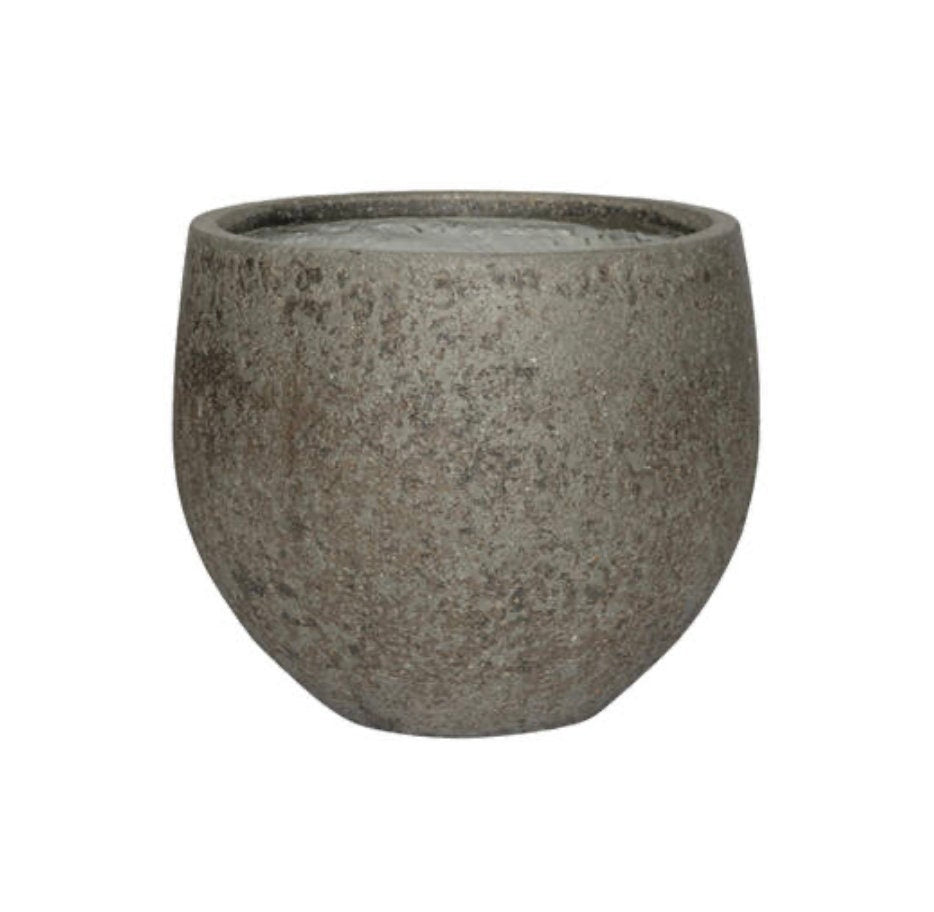 Round Orb Dark Rough Gray Planter 8.27" H Pot for Plants and Home Decor | Style 121 - Rustike Home