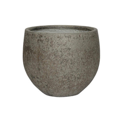 Round Orb Dark Rough Gray Planter 8.27" H Pot for Plants and Home Decor | Style 121 - Rustike Home