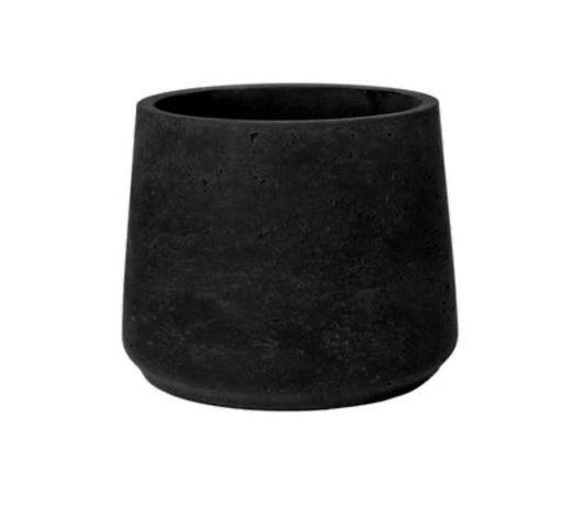 Round Rough 6.5" Height Black Washed Planter Pot for Plants and Home Decor | Style 105 - Rustike Home