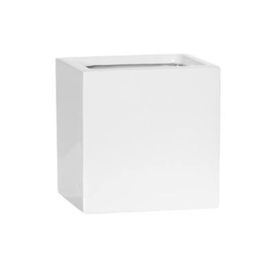 Square Glossy White 5-7/8" Height Planter Pot for Plants and Home Decor | Style 202 - Rustike Home