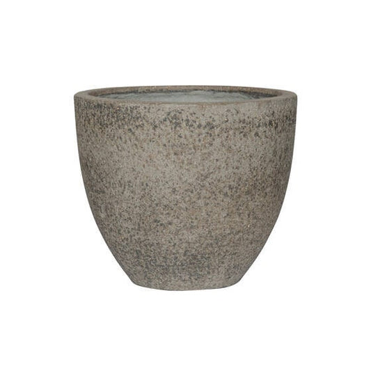 Round Rough 11.42" Height Grey Planter Pot for Plants and Home Decor | Style 203 - Rustike Home