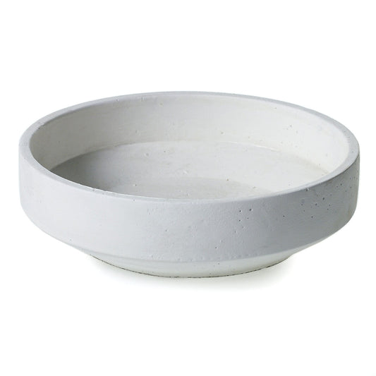 Round Rough White Bowl Planter Pot for Plants and Home Decor | Style 149 - Rustike Home