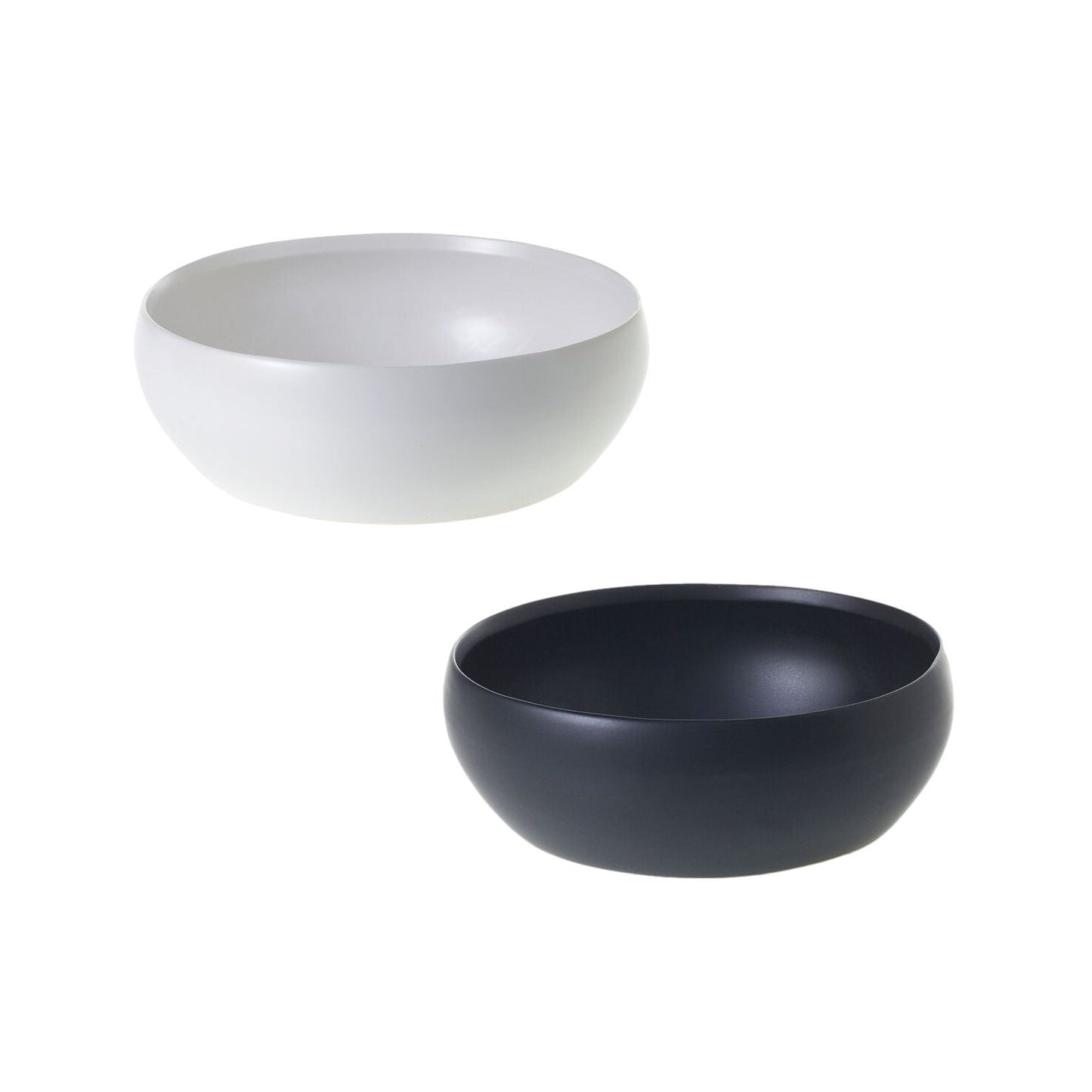 Round Black or White Low Bowl Planter Pot for Plants and Home Decor | Style 157 - Rustike Home