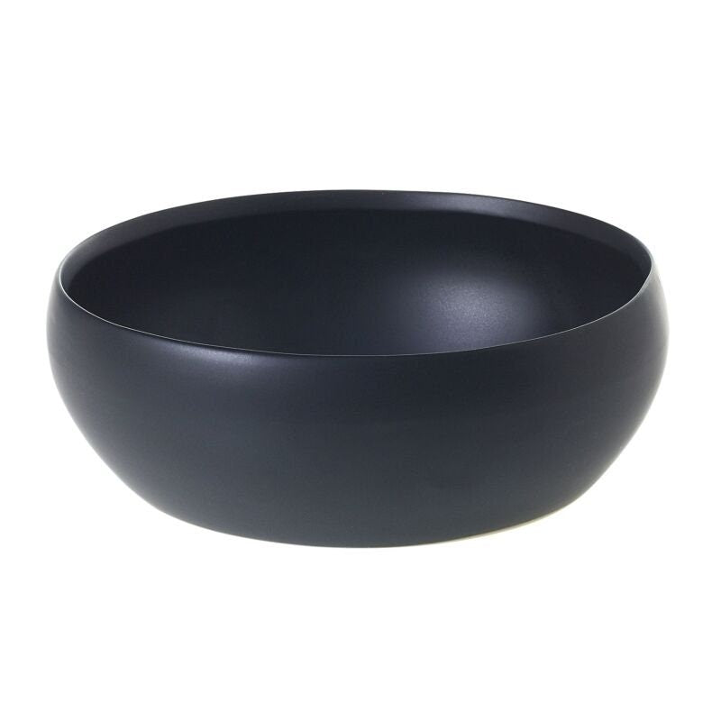 Round Black or White Low Bowl Planter Pot for Plants and Home Decor | Style 157 - Rustike Home