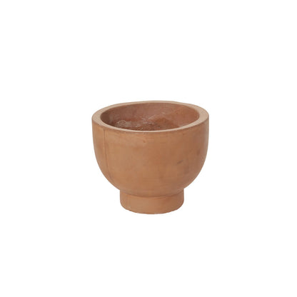 Round Terracotta Footed Planter Pot Compote for Plants and Home Decor | Style 158 - Rustike Home