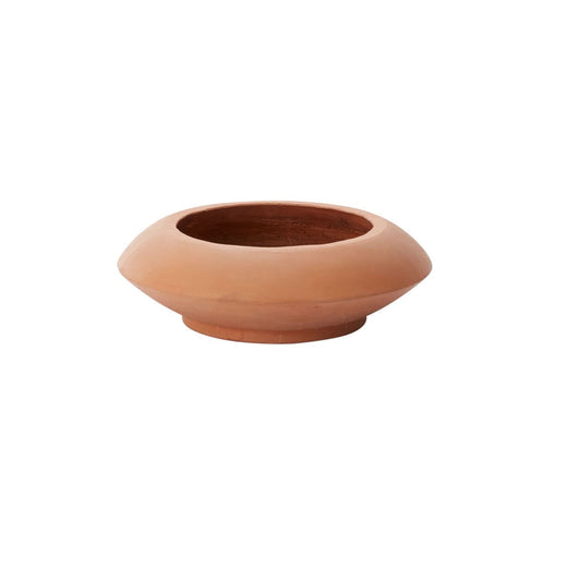 Round Terracotta "Fia" Orange Bowl Planter Pot for Plants and Home Decor - Rustike Home