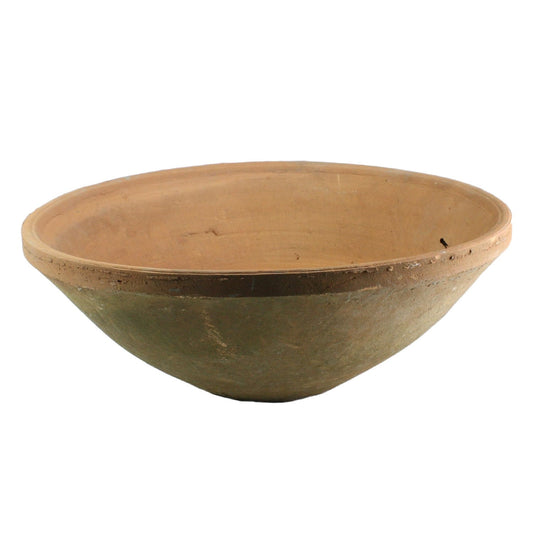 Round Rough Terracotta "Malaga" Distressed Vintage Bowl Pot for Home Decor - Rustike Home