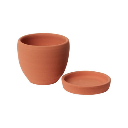 Round Terracotta "Ava" Orange Bowl Planter Pot for Plants and Home Decor - Rustike Home