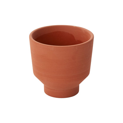 Round Terracotta "Serena" Orange Bowl Planter Pot for Plants and Home Decor - Rustike Home