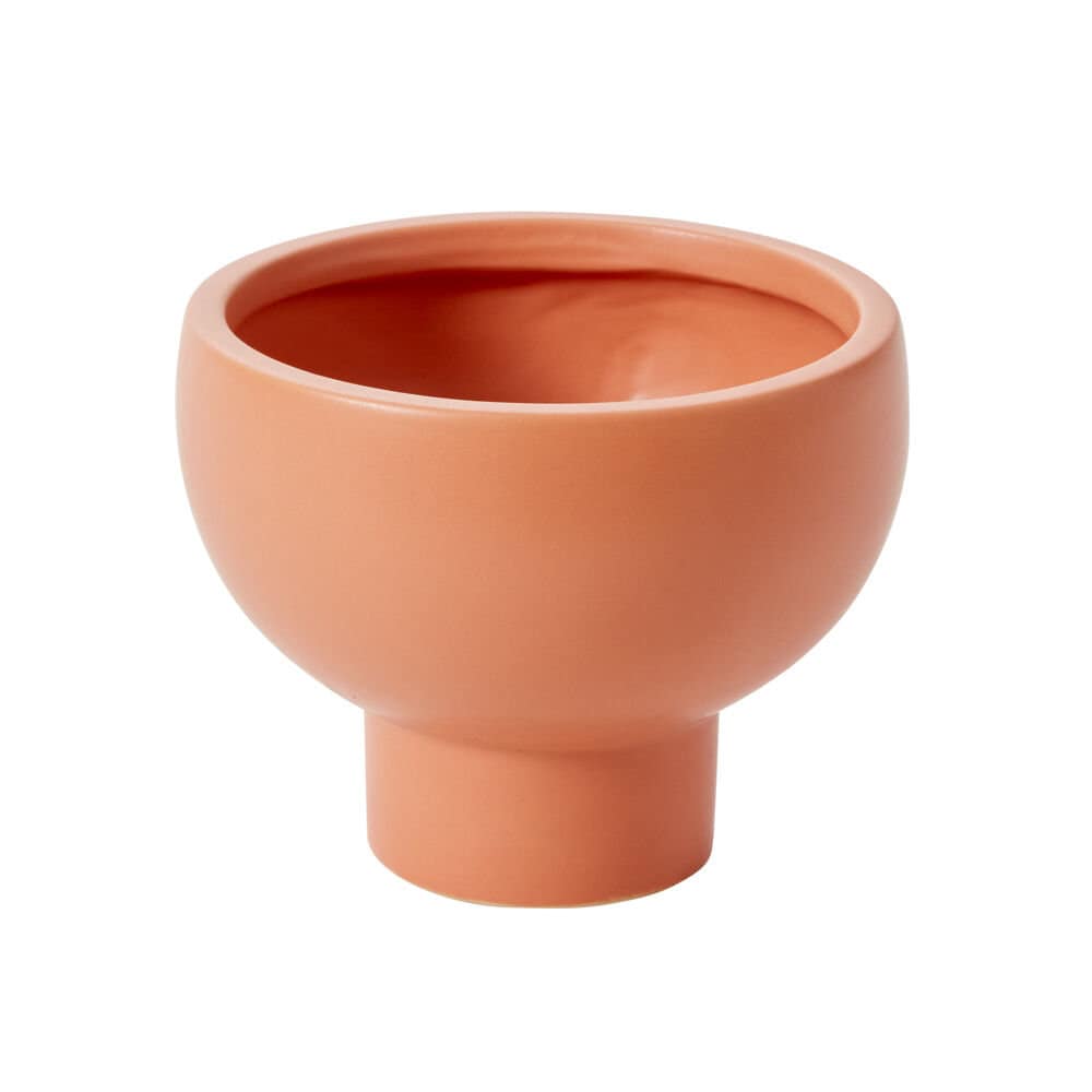 Round Terracotta "Soleil" Footed Planter Pot Compote for Plants and Home Decor - Rustike Home