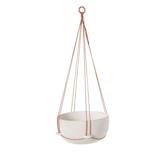 Round Hanging Planter "Monterey" Pot with Rope for Plants and Home Decor - Rustike Home