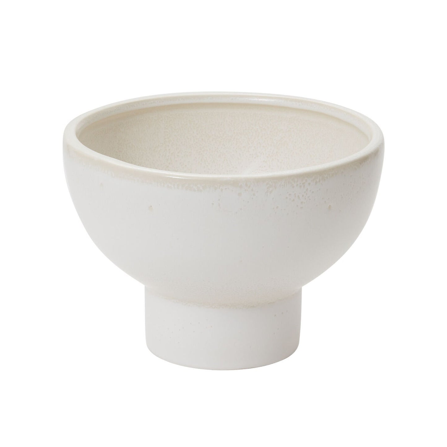 Round White "Alcala" Footed Planter Pot Compote for Plants and Home Decor - Rustike Home