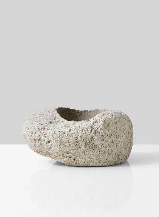 Rough Grey Lava "Kauai" Bowl Vase Pot for Home Decor | Votive Holder - Rustike Home