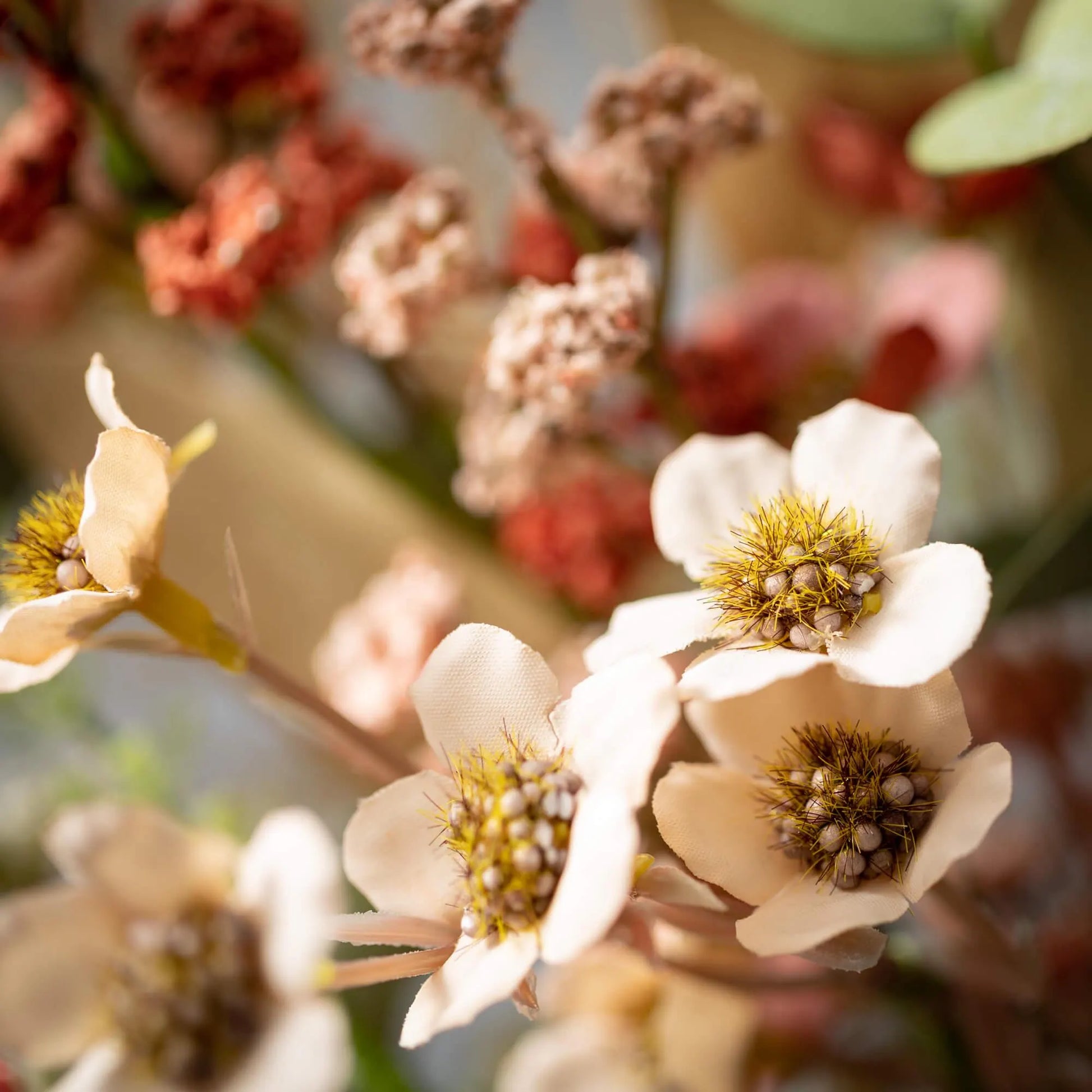 Auburn Flowers Fall Eucalyptus Wreath Unique Home Decor - Rustike Home